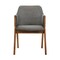 Armen Living Arcadia and Renzo 42" Round Charcoal and Walnut Wood 5 Piece Dining Set SETARDI5REWACH42 - alternate 7